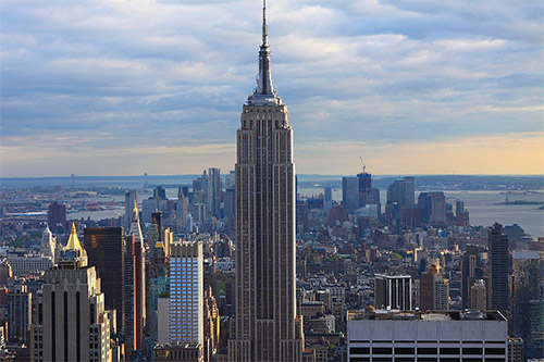 Empire State Building vom Top Of The Rock Aussichtsplattform