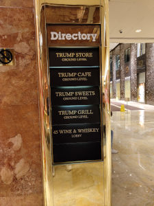 Ristorazione all'interno della Trump Tower a New York