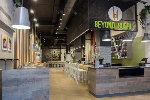 sede ristorante vegano Beyond Sushi a New York, vicino Herald Square