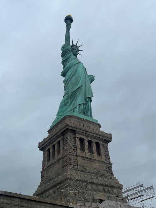 Foto ravvicinata della Statua della Libertà