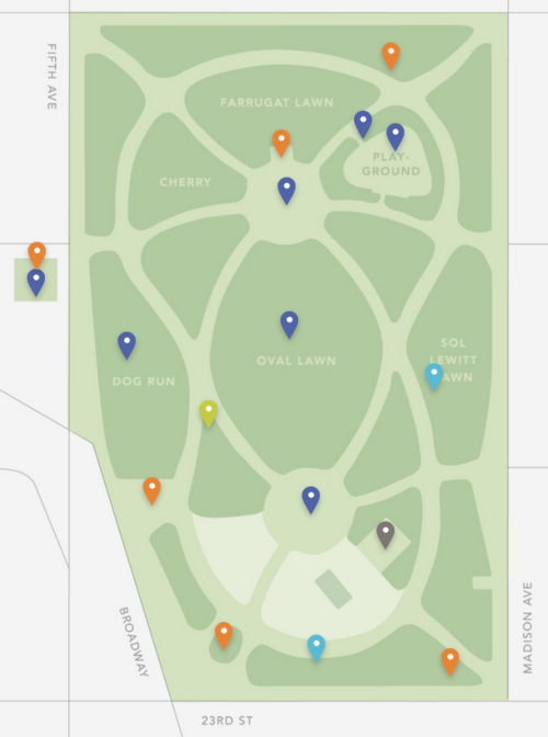 Mappa del Madison Square Park