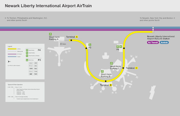 Mappa Airtrain Newark