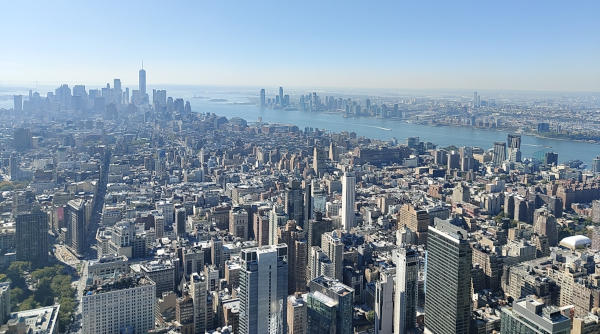 vista panoramica diurna dall'Empire State Building